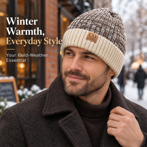 ❄️ Fleece-Lined Winter Beanie | Cozy Ribbed Knit Hat