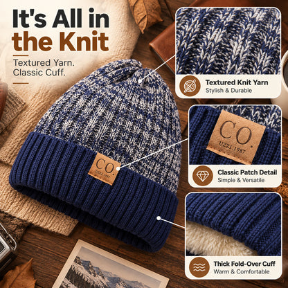 ❄️ Fleece-Lined Winter Beanie | Cozy Ribbed Knit Hat