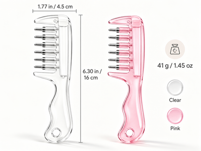 💗 2-in-1 Scalp Serum Applicator Comb – Refillable 6-Tip Roll-On Massager