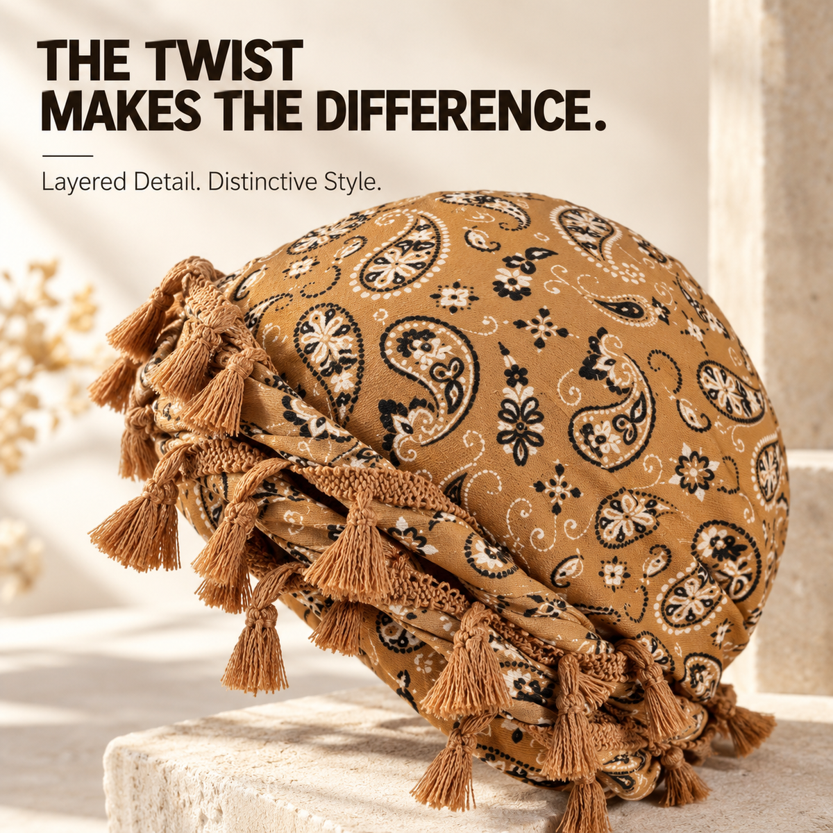 Printed Tassel Turban Headwrap – Paisley, Leopard & Camo