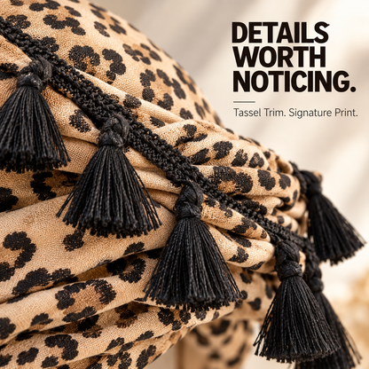 Printed Tassel Turban Headwrap – Paisley, Leopard & Camo
