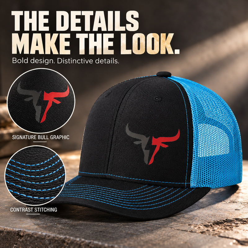 Western Bull Trucker Hat – Breathable Mesh Baseball Cap