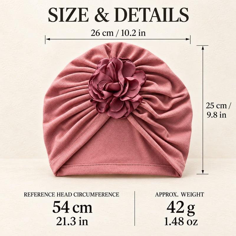 🌸 Women's 3D Flower Turban Hat | Pre-Tied Head Wrap