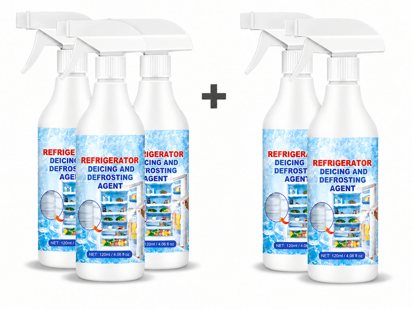 Refrigerator Defrosting Spray Fast Acting Freezer De‑Icing Agent Safe Gentle Ice Remover Spray for Fridge Freezer