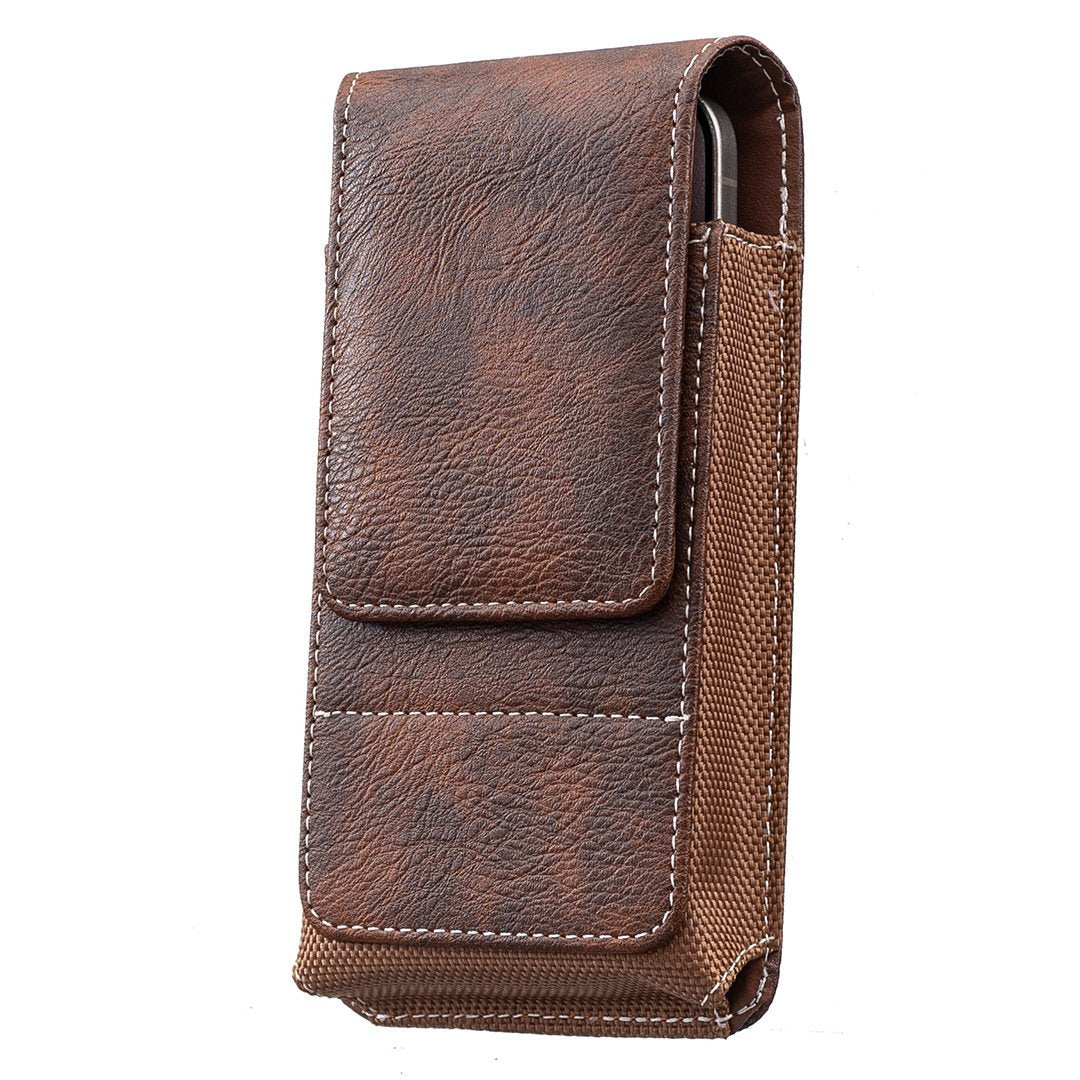 Vertical Phone Belt Pouch – Magnetic Holster with Card Holder