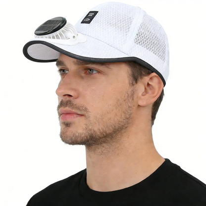 Outdoor Solar Fan Cooling Breathable Mesh Baseball Cap