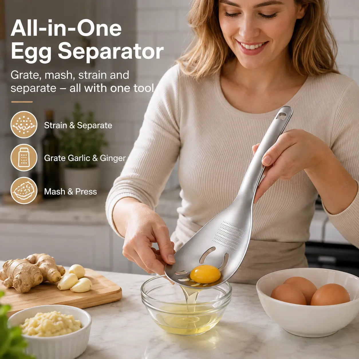 The 5-in-1 Kitchen Spoon That Does More With Less.
