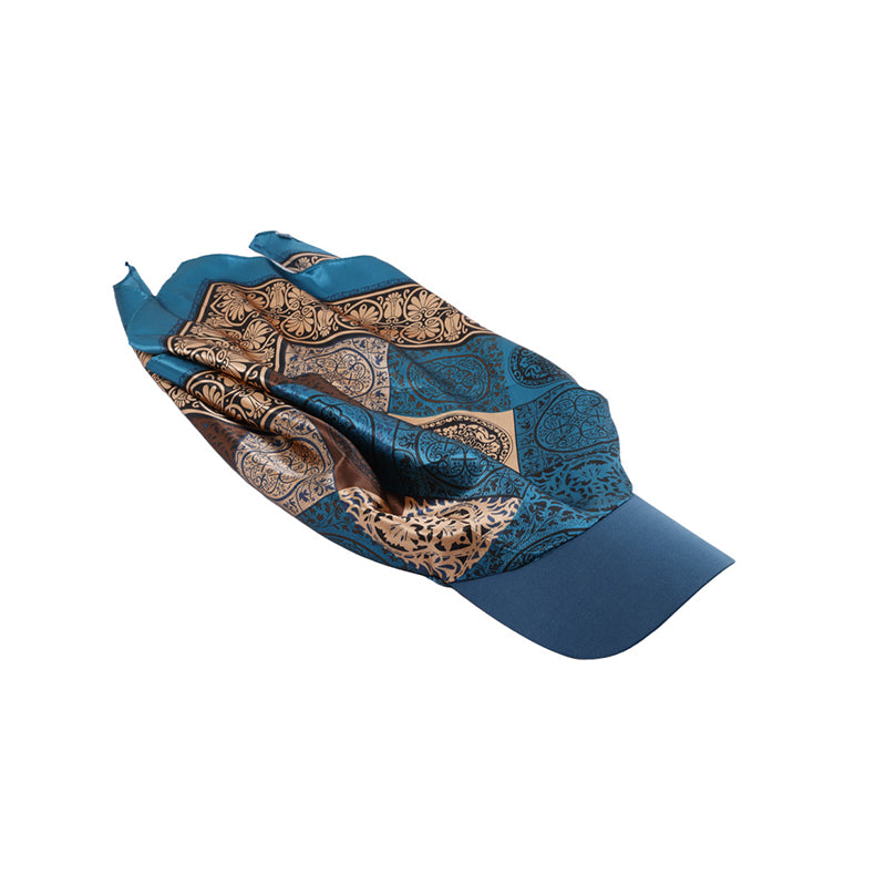 Women's Bohemian Leopard & Paisley Print Satin Headscarf Sun Hat
