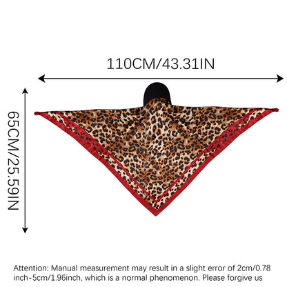 Women's Bohemian Leopard & Paisley Print Satin Headscarf Sun Hat