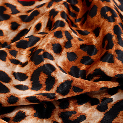 Women's Bohemian Leopard & Paisley Print Satin Headscarf Sun Hat