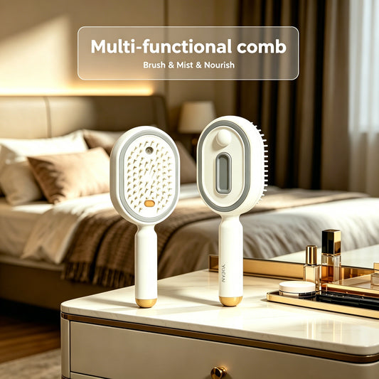 Electric Spray Air Cushion Massage Comb – Self-Cleaning, Anti-Tangle & Anti-Static