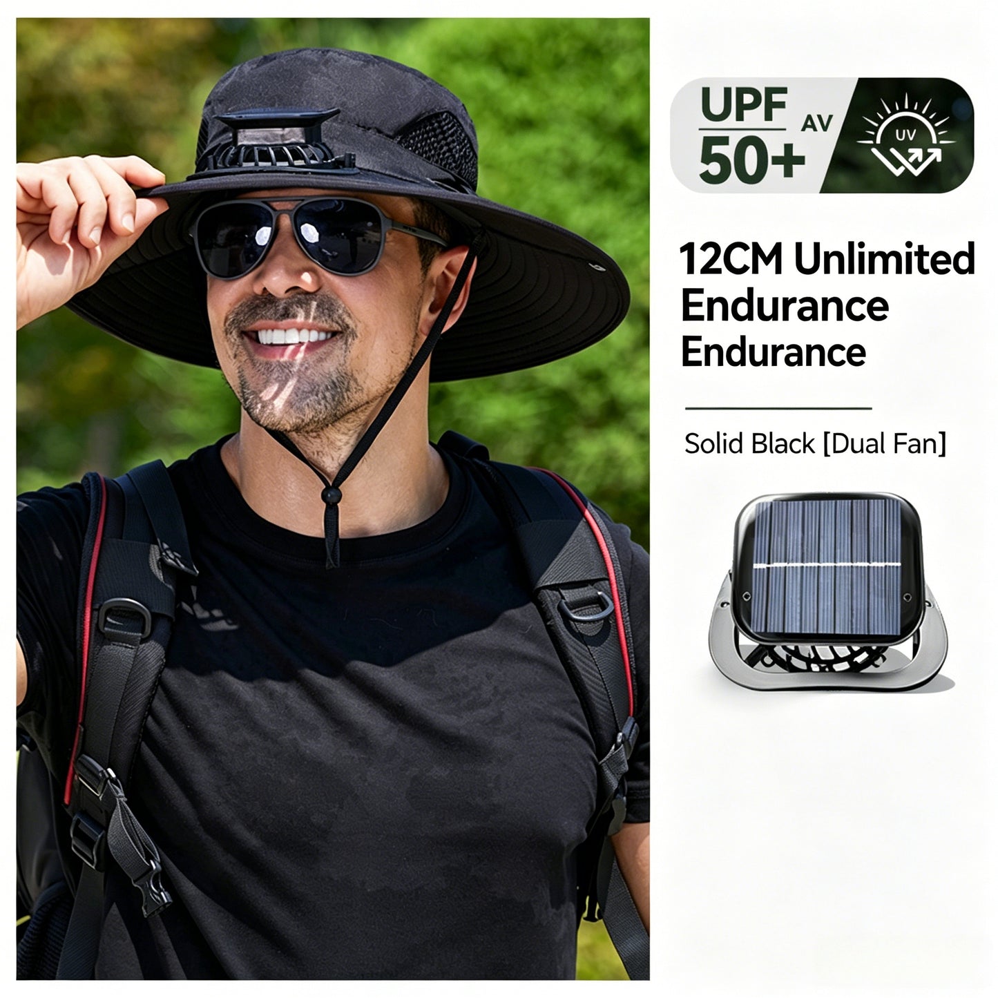 Solar Cooling Fan Hat – Rechargeable Sun Protection Bucket Hat with Built-In Cooling Fan