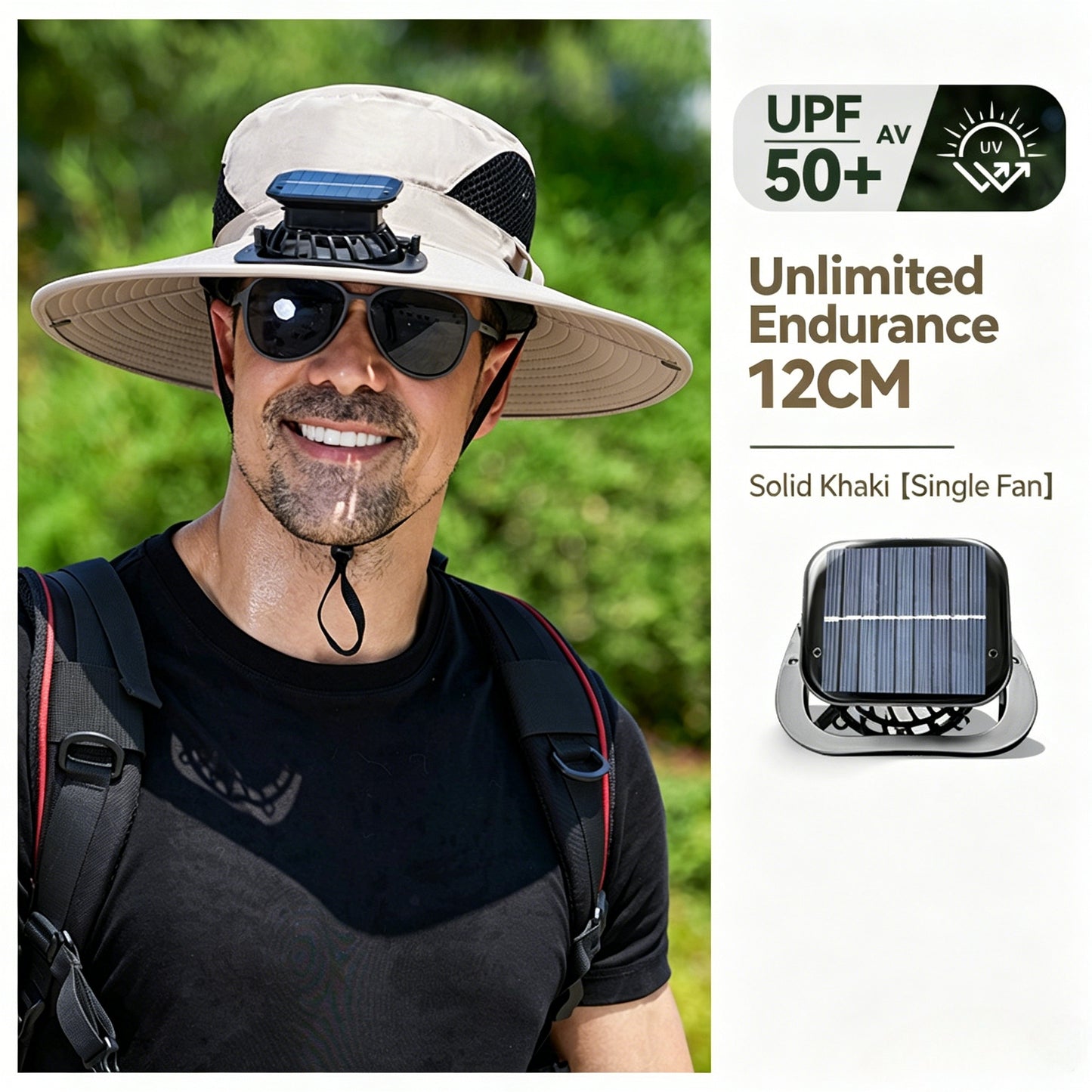 Solar Cooling Fan Hat – Rechargeable Sun Protection Bucket Hat with Built-In Cooling Fan