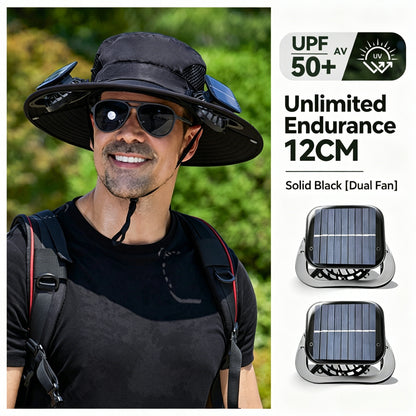 Solar Cooling Fan Hat – Rechargeable Sun Protection Bucket Hat with Built-In Cooling Fan