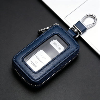 Leather Car Key Case with Viewing Window