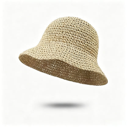Handwoven Straw Sun Hat – Lightweight, Breathable & Foldable