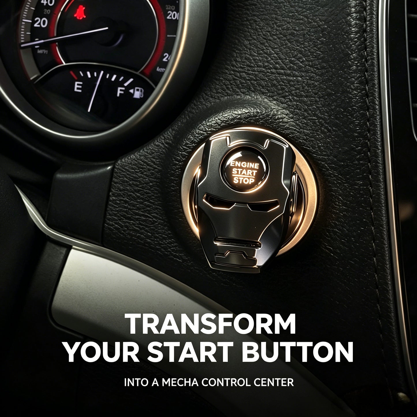 Rotating Mecha Car Start Button Cover