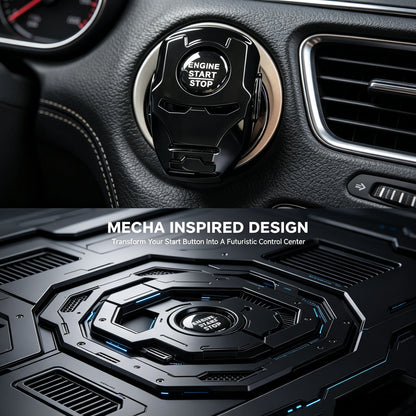Rotating Mecha Car Start Button Cover