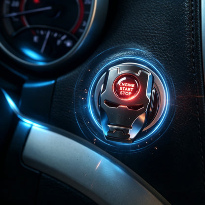 Rotating Mecha Car Start Button Cover