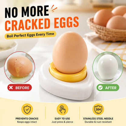 2-Pack Magnetic Egg Piercer – One-Press Egg Pricker for Smoother Boiling & Easier Peeling