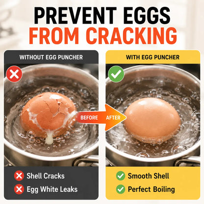 2-Pack Magnetic Egg Piercer – One-Press Egg Pricker for Smoother Boiling & Easier Peeling