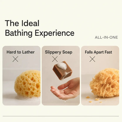 2-Pack Quick-Foaming Soap Pocket Bath Sponges with Easy-Grip Hand Straps
