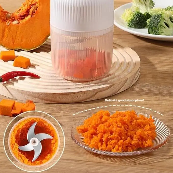 Mini Electric Food Processor for Meat, Garlic, Onion & Vegetables