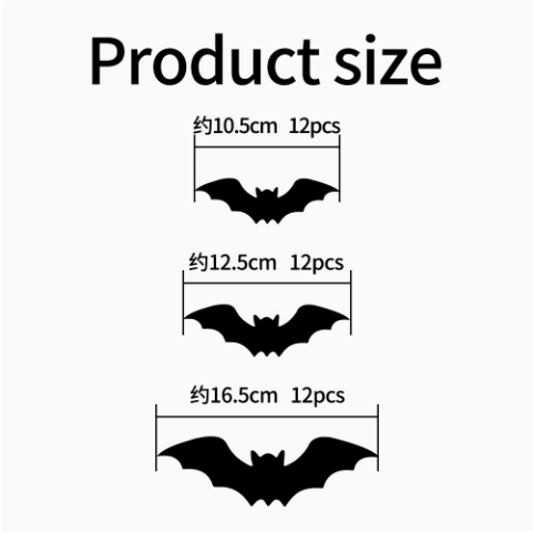 🦇 3D Halloween Bat Wall Decor Set – Create a Spooky Flying Bat Display in Minutes
