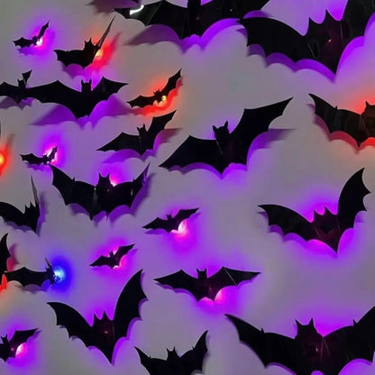 🦇 3D Halloween Bat Wall Decor Set – Create a Spooky Flying Bat Display in Minutes