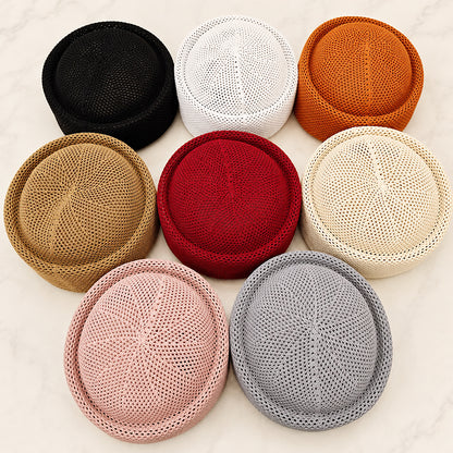 Breathable Mesh Hollow Crochet Brimless Docker Hat