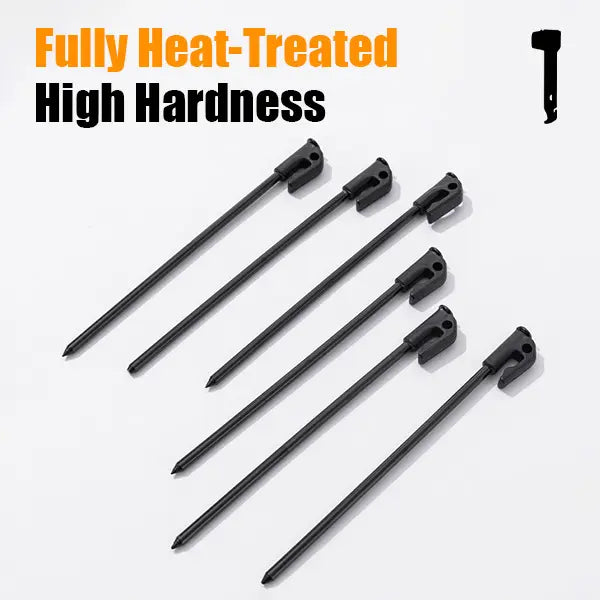 2-in-1 Camping Hammer with Stake Puller and Built-In Storage for 8 Tent Stakes