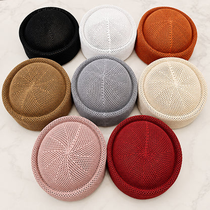 Breathable Mesh Hollow Crochet Brimless Docker Hat