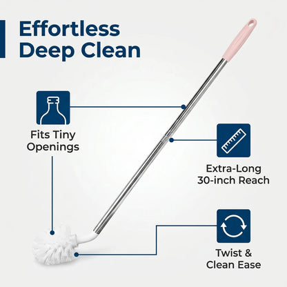 Extra-Long Cleaning Brush for 5-Gallon Water Jugs, Carboys & Narrow-Neck Bottles