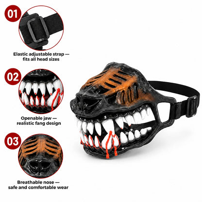 Funny Halloween Dog Muzzle – Realistic Latex Monster Costume with Adjustable Fit