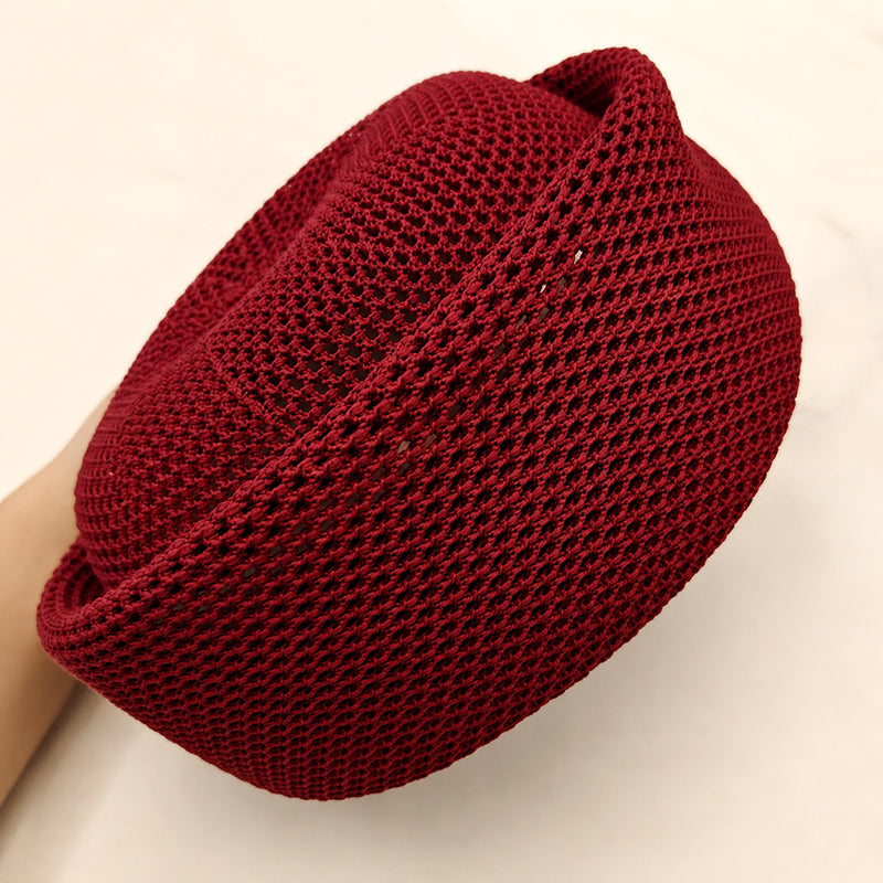 Breathable Mesh Hollow Crochet Brimless Docker Hat