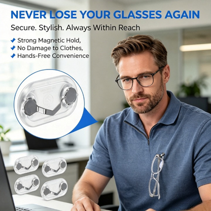 2PCS Magnetic Glasses Holder – Strong Magnetic Hold for All Eyeglass Frames