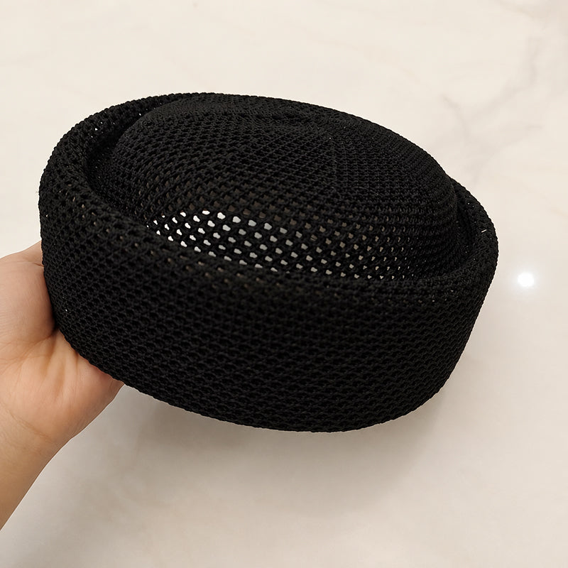 Breathable Mesh Hollow Crochet Brimless Docker Hat