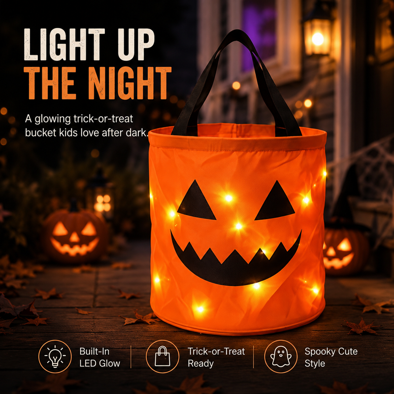 LED Halloween bucket