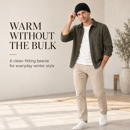 Slim Fit Knit Beanie — Warm Without the Bulk