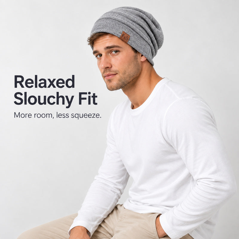 Slouchy Knit Beanie — Relaxed Fit, Lightweight Comfort.