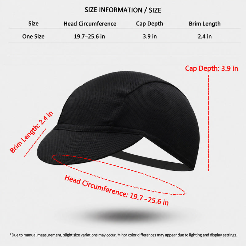 Cycling Under-Helmet Cap — Sweat-Wicking, Breathable Mesh, 6 Colors