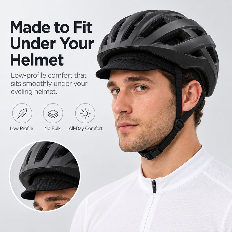Cycling Under-Helmet Cap — Sweat-Wicking, Breathable Mesh, 6 Colors