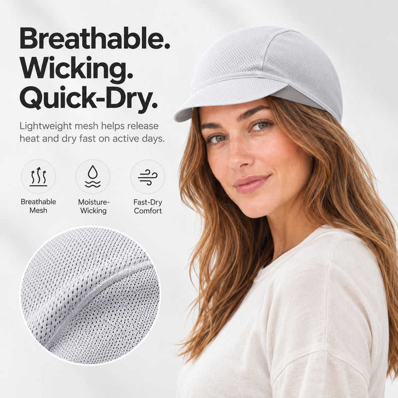 Cycling Under-Helmet Cap — Sweat-Wicking, Breathable Mesh, 6 Colors