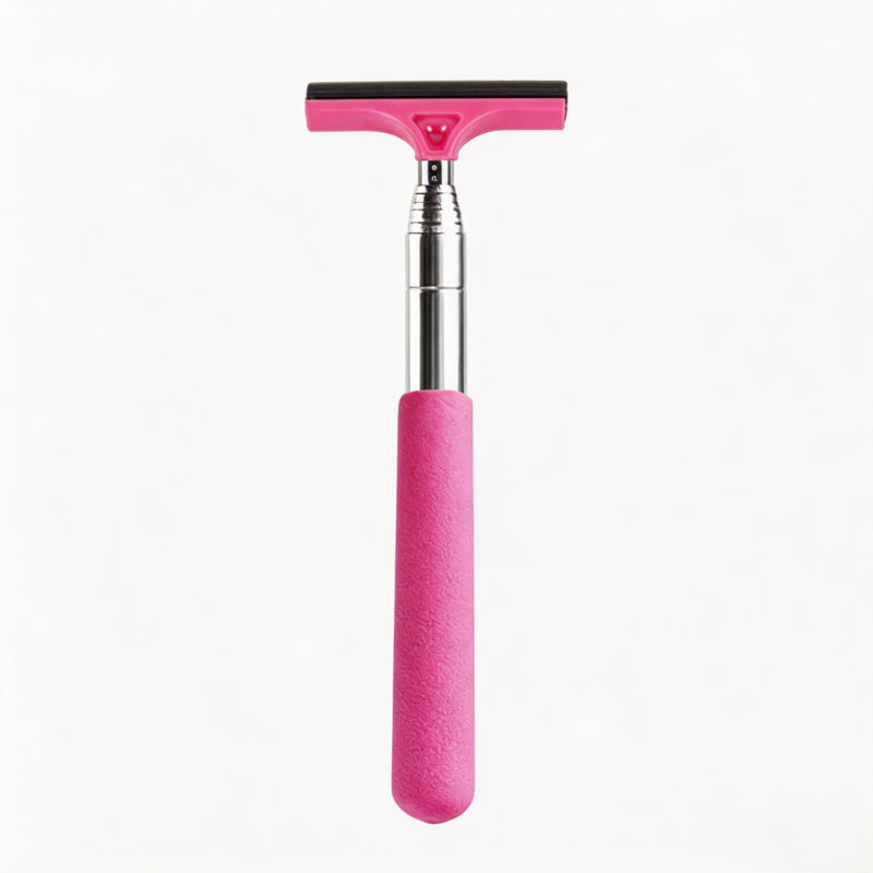 Retractable Car Rearview Mirror Wiper with Long Handle, Universal Side Mirror Squeegee