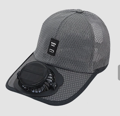 Outdoor Solar Fan Cooling Breathable Mesh Baseball Cap
