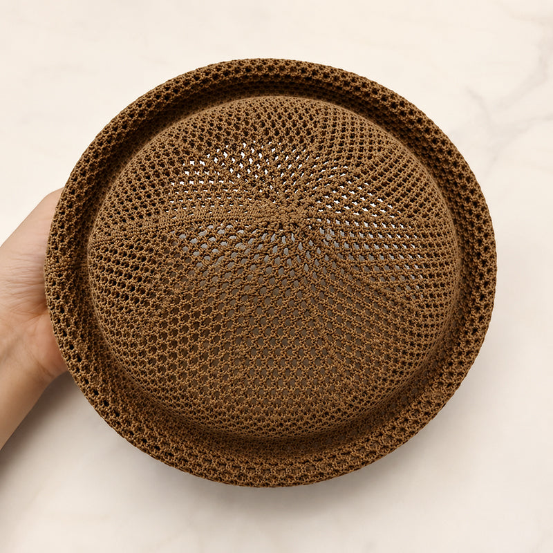 Breathable Mesh Hollow Crochet Brimless Docker Hat