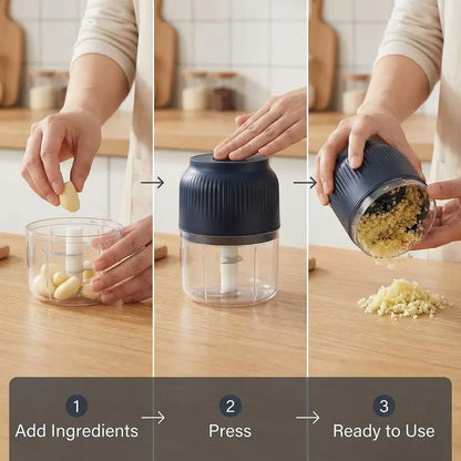 Mini Electric Food Processor for Meat, Garlic, Onion & Vegetables