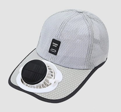 Outdoor Solar Fan Cooling Breathable Mesh Baseball Cap