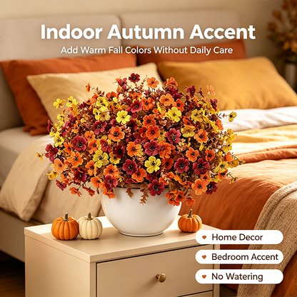 🍂🌸 Halloween Fall UV Resistant Artificial Colorful Fake Flowers