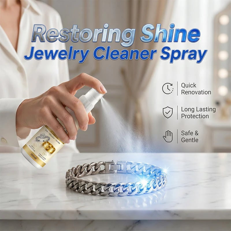 Jewelry Cleaner Spray – Gentle Shine Restorer for Gold, Silver, Rings, Necklaces & Everyday Jewelry Care